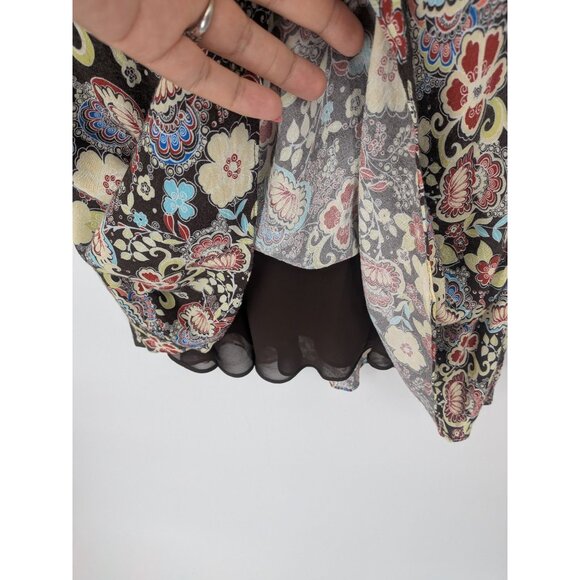 Vintage Loft Women Midi Dress Size 6 Babydoll Floral Cottage Fairy Y2K Romantic - Picture 7 of 10